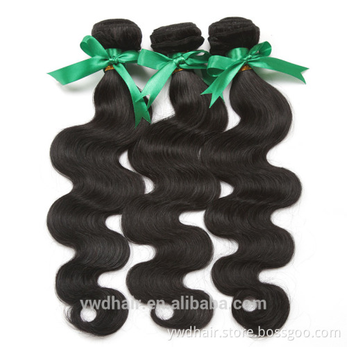 Peruvian Virgin Hair Body Wave Human Hair Weave Peruvian Body Wave 3PCS Natural Black Remy Virgin Peruvian Hair Weave Bundles